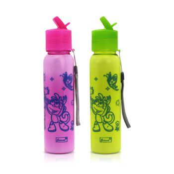 Kenda Style Sipper Cap Kids Bottle 500ml (0.5L) - Pack of 2 | Fun, Safe, Leak-Proof Hydration Bottles for Kids