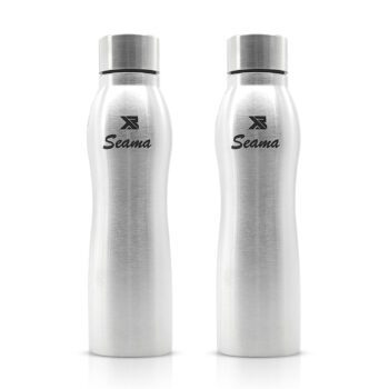 Playway Stainless Steel Water Bottle( Available in 600ml (0.6L) ,1000ml (1L)) Variations- Pack of 2 | Leak-Proof, Durable, Eco-Friendly Hydration Bottles